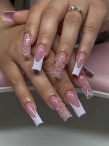 <span class=keywords><strong>Uñas</strong></span> Postizas 3D Hechas a Mano con Diseño <span class=keywords><strong>de</strong></span> Mariposa Cuadrada, Acrílicas Brillantes con Diseño <span class=keywords><strong>de</strong></span> Margarita, <span class=keywords><strong>Uñas</strong></span> Personalizadas para Salón <span class=keywords><strong>de</strong></span> Belleza - Product Image 5