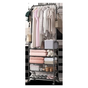 Organizador de ropa, estante de almacenamiento multicapa, tipo de pie, diseño minimalista portátil para uso en dormitorio y balcón - Product Image 5