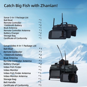 Sonda de Pesca con Video de Doble Frecuencia Zhanlan, Sonar 2D, GPS, Plástico ABS, Gancho de Remolque para <span class=keywords><strong>Barco</strong></span> Cebador, Sistema Cuatro <span class=keywords><strong>en</strong></span> Uno para Pesca de Carpas Europeas - Product Image 4