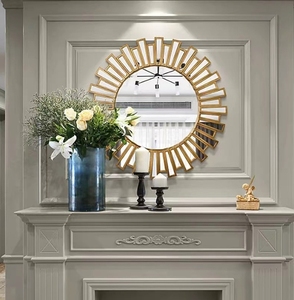 Antique <strong>Big</strong> Gold Living <strong>Room</strong> Round Luxury Sunburst <strong>Mirror</strong> Home Decor Wall <strong>Mirrors</strong> - Product Image 3