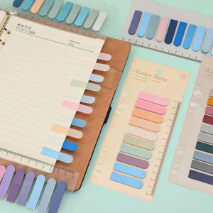 สติกเกอร์ใส่หนังสือแบบเขียนได้ H&Q Morandi Color PET Index Paste ฉลากหนังสือแบบกำหนดเองสำหรับนักเรียน ฉีกออกได้ แผ่นโน้ตแบบมีกาวในตัว แท็บใสสำหรับจดบันทึกในโรงเรียน - Product Image 3