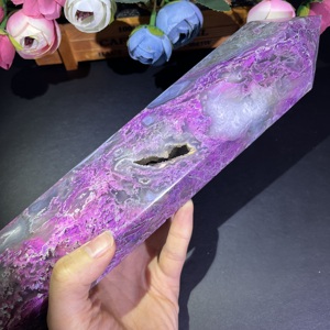 Tour en <span class=keywords><strong>Agate</strong></span> Mousse <span class=keywords><strong>Violette</strong></span> Polie, Artisanat Populaire en Cristal Naturel, Idéale pour Cadeaux de Mariage et Guérison Spirituelle (Vente en Gros) - Product Image 4