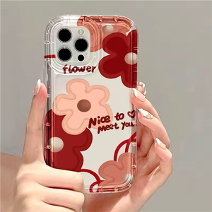 Custodia per telefono cellulare con fiore Airbag <span class=keywords><strong>trasparente</strong></span> <span class=keywords><strong>Cover</strong></span> di protezione completa per <span class=keywords><strong>iPhone</strong></span> 15 16 16e 17 Air 17 <span class=keywords><strong>Pro</strong></span> Max 14 13 - Product Image 3