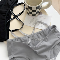 Braguitas de Algodón para Mujer, Estilo Europeo y Americano, con Letras Sexys, Finas, Transpirables, para Mujeres Jóvenes