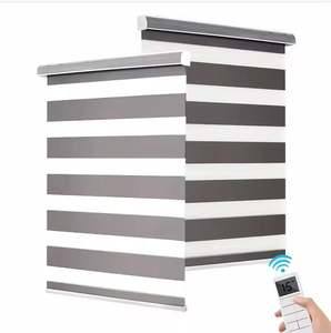 SAMADHI Zebra Blinds Polyester Blackout <b>Motorized</b> Smart <b>Curtain</b> Window Cordless Zebra Blinds Shades - Product Image 3