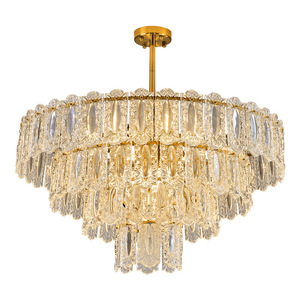 Lustre en cristal de luxe léger à la française, lampe de <span class=keywords><strong>plafond</strong></span> pour chambre à coucher, verre simple postmoderne pour salle à manger, style nordique rétro pour salon - Product Image 5