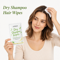 Lingettes nettoyantes pour cheveux à la niacinamide, au zinc PCA et à l'extrait de thé vert, absorbantes d'huile, sans rinçage, pour rafraîchir et donner du volume aux racines