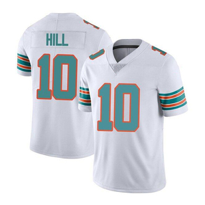 Maglie da Football Maschili di Miami 10 Tyreek Hill 1 Tua Tagovailoa 17 Jaylen Waddle 13 Dan Marino Maglia da Gioco Personalizzabile - Product Image 5