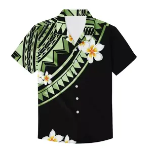 1 MOQ Thả Vận Chuyển Polynesian SAMOA Thiết Kế Bộ Lạc Tùy Chỉnh Tất Cả Các Trận Đấu Mens Áo Sơ Mi Hawaii Aloha Áo Sơ Mi