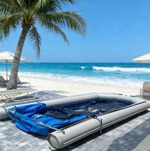 Plataforma Flotante Inflable Personalizada y Resistente de PVC para Embarcaciones, Marina, Yate, Moto Acuática y Lancha - Product Image 1