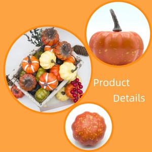 Bulk Plastic Pumpkins <b>Mini</b> Artificial Pumpkins for Fall Harvest Autumn Wedding Farmhouse and <b>Table</b> Craft Decoration - Product Image 4