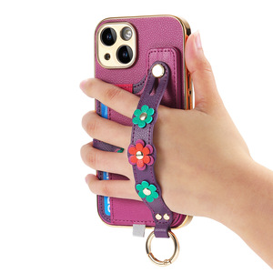 Tarjetero Magnético Electrochapado con Anillo para iPhone, de Cuero PU, Elegante, para Regalo y Tarjetas de Visita, Sin Cierre - Product Image 2