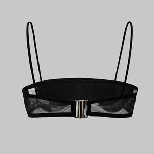 Lu Qiuguo Ultra-cinturino corto senza spalline reggiseno europeo americano Sexy con bretelle Top in Mesh lucido strass DB18 intimo esterno - Product Image 2