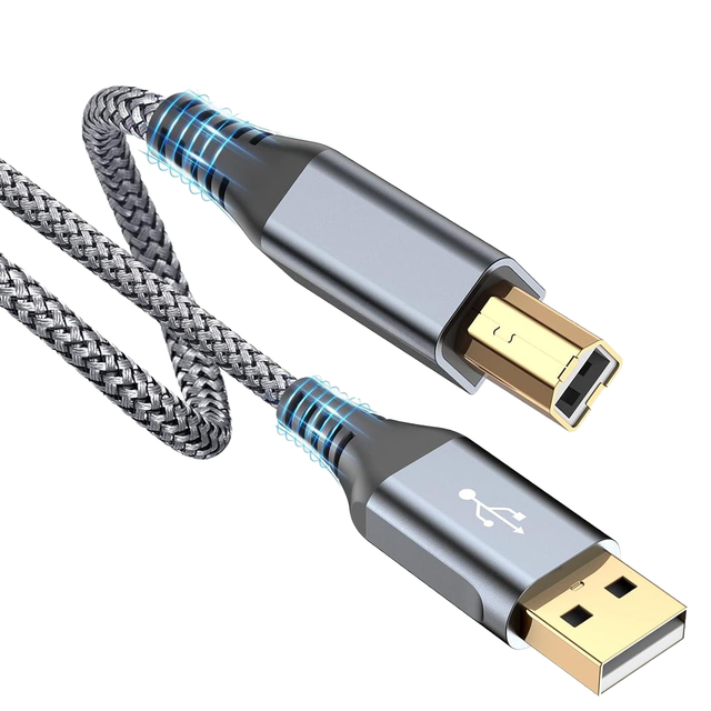 DAJIANG OEM Customized High-Speed Nylon Braided USB-A to USB-B Printer Cable with 3A Fast Charging and USB 2.0 Connectors