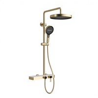 Ensemble de douche complet, style moderne et simple, laiton chromé, cartouche céramique, haute pression, fixation murale, pomme de douche carrée, usage hôtelier