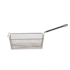 Gran oferta, cesta rectangular de acero inoxidable <span class=keywords><strong>para</strong></span> freír, soporte reutilizable <span class=keywords><strong>para</strong></span> patatas fritas, colador de alimentos con asa - Product Image 6