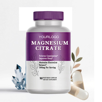Capsules de magnésium complexe à base de citrate d'oxyde végétarien et de glycinate de magnésium, marque privée OEM