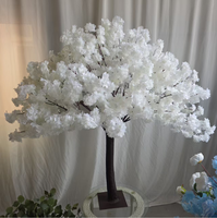 Arbre artificiel durable en fleurs de cerisier, fleurs blanches, arbre en fleurs de cerisier en soie pour la décoration de mariage