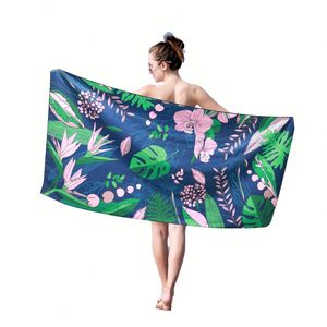 Serviette de plage rayée personnalisée de haute qualité, sans sable, grande taille, séchage rapide, en microfibre, pour voyage et plage - Product Image 1