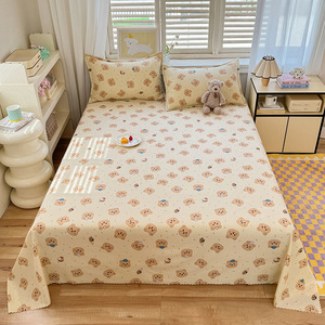 Sẵn sàng để tàu mới dễ thương phim hoạt hình in thoáng khí tấm ga trải giường phẳng cho chàng trai cô gái thiếu niên - Product Image 3