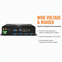 PC Industrial YCT sin Ventilador, PC Integrado en Caja, 6 COM, LAN Dual, RS232, RS485 para Automatización Industrial SCADA IoT