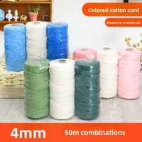 Assortiment de cordes en coton colorées tressées pour loisirs créatifs, tissage décoratif, textile de maison, tapisserie - Shandong