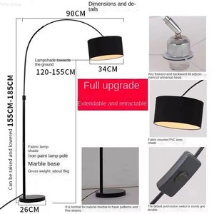 Lampes de pêche Lampes sur pied réglables Lampes sur pied modernes pour salon Chambre Bureau Éclairage - Product Image 5