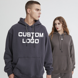 Sudadera con Capucha Oversize de Forro Polar Grueso para Hombre, Estampado DTG Personalizado, Estilo Hip-hop Urbano, Color Negro, de Invierno - Product Image 3