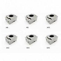 Élément de serrage à coin modulaire de précision à mâchoires lisses M6 M8 M10 M12, pour étau MINI OK, serrages à coin modulaires de précision simples