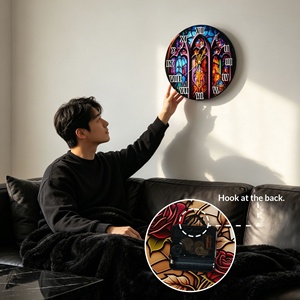 Reloj <span class=keywords><strong>de</strong></span> Pared <span class=keywords><strong>de</strong></span> Madera con Diseño <span class=keywords><strong>de</strong></span> Mariposas/Flores, Impresión a Doble Cara, Estilo <span class=keywords><strong>Mundial</strong></span>, para Sala <span class=keywords><strong>de</strong></span> Estar o Dormitorio, Éxito <span class=keywords><strong>de</strong></span> Ventas Transfronterizo - Product Image 1