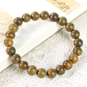Green Sandalwood <b>Bracelet</b> 8mm Hand Polished Natural Women's Everyday Wear Cultural Collectible Jewelry - Product Image 4