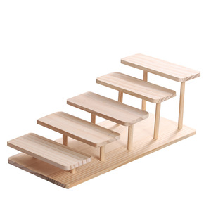Cadre de présentation en bois pour lunettes, support de rangement en pin créatif pour bureau, support de rangement multicouche en bois massif - Product Image 1