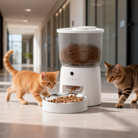 Distributeur de nourriture intelligent pour animaux de compagnie en plastique écologique 3L, caméra HD, audio bidirectionnel, minuterie contrôlée par application Wi-Fi, double alimentation de secours