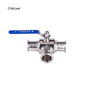วาล์วบอลแบบปลดเร็ว KLION RTS DN15 สแตนเลส 304 เกรดอาหาร วาล์วบอลแบบสามทางชนิด Sanitary L/T พร้อม Tri-clamp แบบแมนนวล - Product Image 5