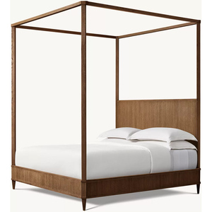 Muebles de Dormitorio Modernos de Lujo, Cama con Dosel de 4 Postes, Estructura de Madera con Cabecera - Product Image 3