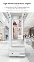 Robot publicitaire intelligent Reeman pour intérieur avec écran tactile LCD à commande vocale IA, en tôle métallique blanche, pour usage commercial