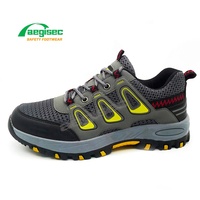 AEGISEC bottes de randonnée en tissu sandwich avec orteil de sécurité résistant à la perforation chaussures de travail légères pour hommes