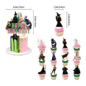 Set Decorazioni per Festa di Compleanno a Tema Magico e Malvagio per Bambini, Striscione di Carta, Bandierine per Torta, Palloncini, Vendita Transfrontaliera - Product Image 3