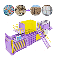 Presse à balles 120T pour déchets de tapis, vêtements, tissus, sacs tissés, carton et chiffons OCC
