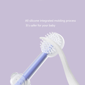 Nuevo juego de tres piezas para el cuidado bucal del bebé, cepillo de dientes en forma de U y limpiador de lengua hecho de silicona y plástico para el cuidado del recién <span class=keywords><strong>nacido</strong></span> - Product Image 4