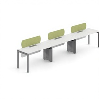 Bureau de travail linéaire commercial avec cloison acoustique, table pour 2, 4 ou 6 personnes, poste de travail informatique, support OEM