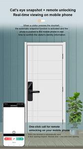 מפתח סיסמה חשמלי tlock דיגיטלי tuya טביעת אצבע אבטחה מנעול חכם עבור אלומיניום/פלדה/עץ/זכוכית עבור בלוטה - Product Image 5