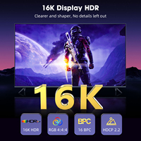 Cable DP Justlink 16K Trenzado Chapado en Oro DP2.1 para Computadora y Monitor con Resolución de 8K 60Hz 4K 240Hz