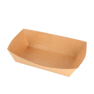 Caja de papel kraft tipo barco con tapa abierta, contenedor desechable para alimentos, para pollo frito, salchichas, papas fritas, comida para llevar, 50, 100, 250, 500, 1000 unidades. - Product Image 3