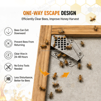 Accessoires d'apiculture : Couvercle intérieur de ruche Langstroth en tôle galvanisée épaissie avec cadre en bois et échappement métallique pour abeilles