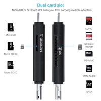 Lector de Tarjetas OTG USB Tipo C Xput, USB 3.0 de Alta Velocidad, Adaptador de Tarjetas de Memoria Tipo C a TF Micro SDXC SD para Teléfono Inteligente y Portátil