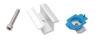 Supports de montage de panneaux solaires anodisés ZF Al6005-T5 de type U 30mm-40mm, charge de vent 60m/s 1.4KN/m, système de montage solaire