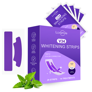 แถบฟอกฟันขาวแบบ9D พรีเมี่ยมไม่มีเปอร์ออกไซด์แพ็กเกจโลโก้ตามสั่ง Luxsmile - Product Image 1