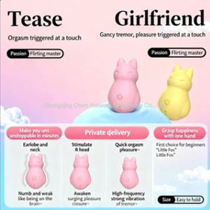 Şarj edilebilir Mini silikon tavşan Vibromasseur 12-Frequency klitoral masaj karikatür tasarım kadınlar için seks oyuncak - Product Image 5