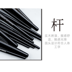 Silk Family Flame Powder <b>Brush</b> 2cm <b>Round</b> Natural Hair Foundation <b>Brush</b> Cangzhou Makeup <b>Brush</b> Set - Product Image 3